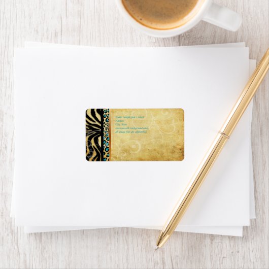 PixDezines  luipaard + zebra Etiket (Insitu)