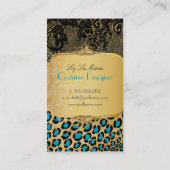 PixDezines  luipaard, zebra+lace Visitekaartje (Achterkant)