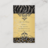 PixDezines  luipaard, zebra + vocht Visitekaartje (Achterkant)