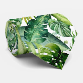 PixDezines Lush Greenery Tropical Foliage Stropdas