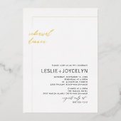 PixDezines Luxe Calligraphy Minimalist Folie Uitnodiging (Voorkant)