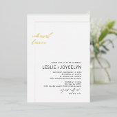 PixDezines Luxe Calligraphy Minimalist Folie Uitnodiging (Staand Voorkant)