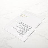 PixDezines Luxe Calligraphy Minimalist Folie Uitnodiging (Gedraaid)