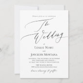 PixDezines Luxe Calligraphy Minimalist Wedding Kaart (Voorkant)