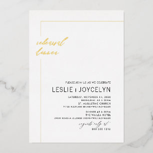 PixDezines Luxe Calligraphy Minimalistisch Folie Uitnodiging