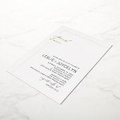 PixDezines Luxe Calligraphy Minimalistisch  Folie Uitnodiging (Gedraaid)