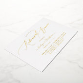 PixDezines Luxe kalligrafie repetitie Real Folie Uitnodiging (Gedraaid)