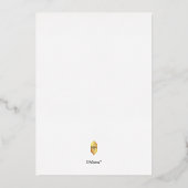 PixDezines Luxe kalligrafie repetitie Real Folie Uitnodiging (Achterkant)