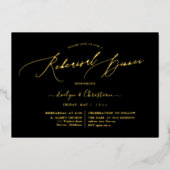 PixDezines Luxe kalligrafie repetitie Real Folie Uitnodiging (Voorkant)