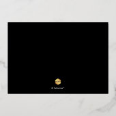 PixDezines Luxe kalligrafie repetitie Real Folie Uitnodiging (Achterkant)