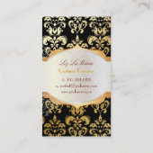 PixDezines  lys damask/diy kleuren Visitekaartje (Achterkant)