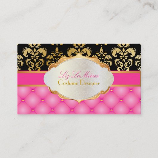 PixDezines  lys damask Visitekaartje (Voorkant)