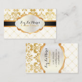 PixDezines  lys damask Visitekaartje (Voorkant / Achterkant)