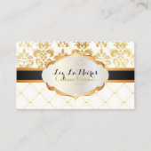 PixDezines  lys damask Visitekaartje (Voorkant)