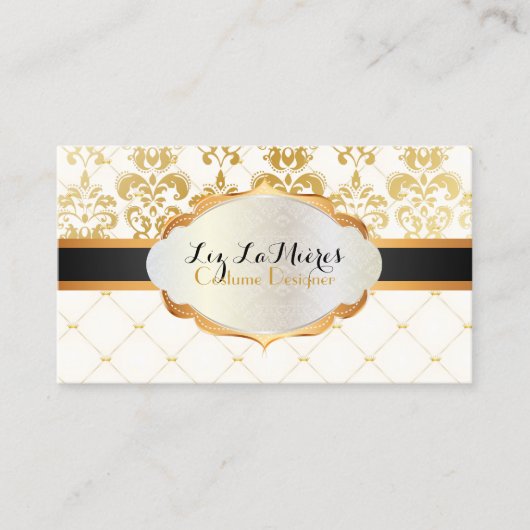 PixDezines  lys damask Visitekaartje (Voorkant)