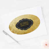 PixDezines lys damast/DIY achtergrond Ovale Sticker (Envelop)