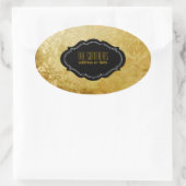 PixDezines lys damast/DIY achtergrond Ovale Sticker (Tas)