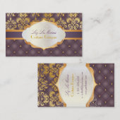 PixDezines  lys damast Visitekaartje (Voorkant / Achterkant)