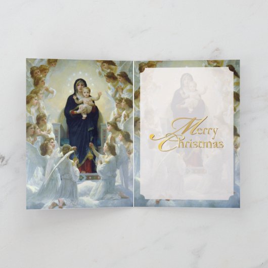 PixDezines Madonna+Angels, Vakantiegroepkaarten Feestdagen Kaart (Binnen)