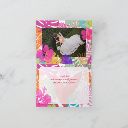 PixDezines mahalo/regenwoud/DIY txt/background Bedankkaart (Binnen)