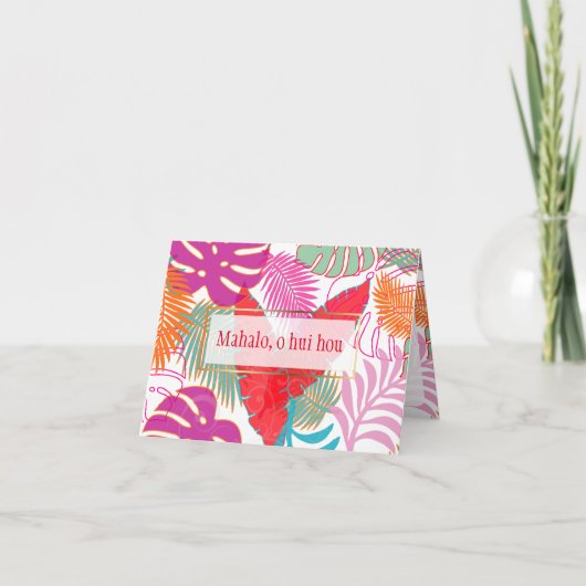 PixDezines mahalo/regenwoud/DIY txt/background Bedankkaart (Voorkant)