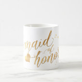 PixDezines Maid of Honor/Faux Gold/Modern Script Koffiemok (Center)
