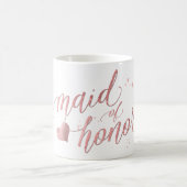PixDezines Maid of Honor/Faux Roos Gold/Fun Script Koffiemok (Center)