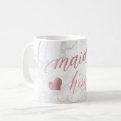 PixDezines Maid of Honor/Faux Roos Gold Script Koffiemok (Voorkant links)