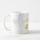 PixDezines Maid of Honor/Marble+Faux Gold/Script Koffiemok (Links)