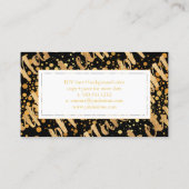 PixDezines Makeup Artist/Dazzled Faux Gold Specks Visitekaartje (Achterkant)