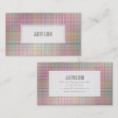 PixDezines malibu plaid/faux zilver Visitekaartje (Voorkant / Achterkant)
