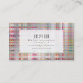 PixDezines malibu plaid/faux zilver Visitekaartje (Achterkant)