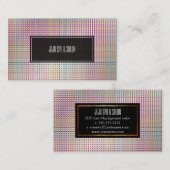 PixDezines malibu plaid/faux zilver Visitekaartje (Voorkant / Achterkant)