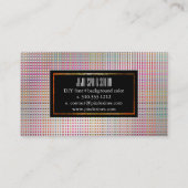 PixDezines malibu plaid/faux zilver Visitekaartje (Achterkant)