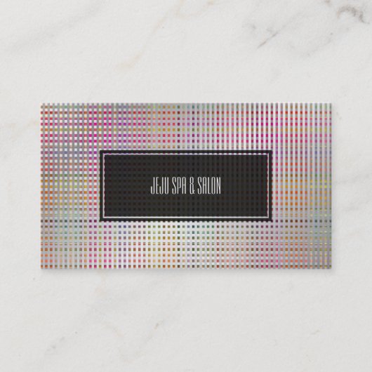 PixDezines malibu plaid/faux zilver Visitekaartje (Voorkant)