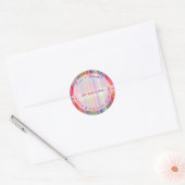 PixDezines malibu plaid Ronde Sticker (Envelop)