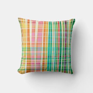 PixDezines malibu plaid + strepen Kussen