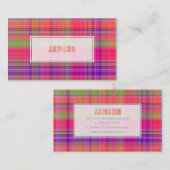 PixDezines malibu plaid Visitekaartje (Voorkant / Achterkant)