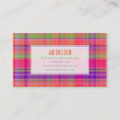 PixDezines malibu plaid Visitekaartje (Achterkant)