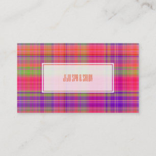 PixDezines malibu plaid Visitekaartje