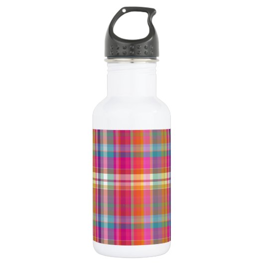 PixDezines malibu plaid Waterfles (Voorkant)