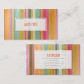 PixDezines malibu strepen/goud Visitekaartje (Voorkant / Achterkant)