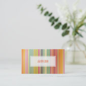 PixDezines malibu strepen/goud Visitekaartje (Staand voorkant)