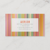 PixDezines malibu strepen/goud Visitekaartje (Achterkant)