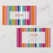 PixDezines malibu strepen Visitekaartje (Voorkant / Achterkant)