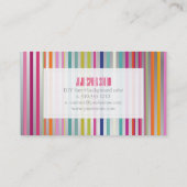 PixDezines malibu strepen/zilver Visitekaartje (Achterkant)