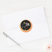 PixDezines Mama+baby uil, Halloween Ronde Sticker (Envelop)