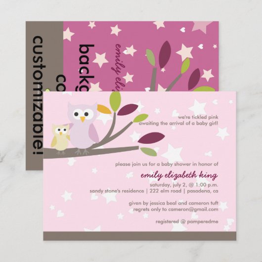 PixDezines Mama+baby voor een baby shower Kaart (Voorkant / Achterkant)