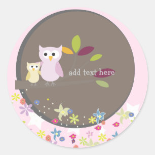 PixDezines Mama+baby voor een baby shower Ronde Sticker