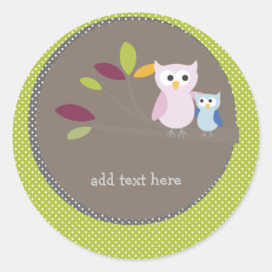 PixDezines Mama+baby voor een baby shower Ronde Sticker